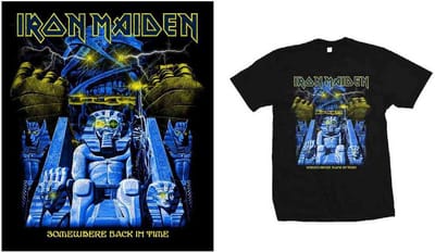 Iron Maiden - Back In Time Mummy Heren T-shirt - S - Zwart