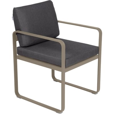 Fermob BELLEVIE fauteuil voor de eethoek - 14 muskaat - A3 grafietgrijs
