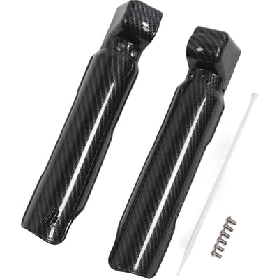 2 STUKS Schokdemperbeschermer Koolstofvezelpatroon Motorfiets Vorkbeschermer Beschermer Vervanging Voor SurRon Light Bee X S black