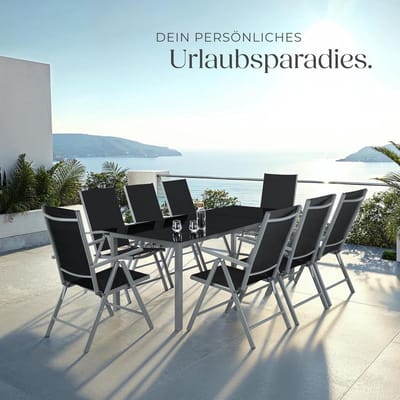 Tuin Eettafelset 5-delig voor 4 Personen – Ronde Metalen Tuintafel met 4 Rotan Stoelen en Kussens – Weerbestendige Outdoor Dining Set Beige voor Balkon & Terras – Laura