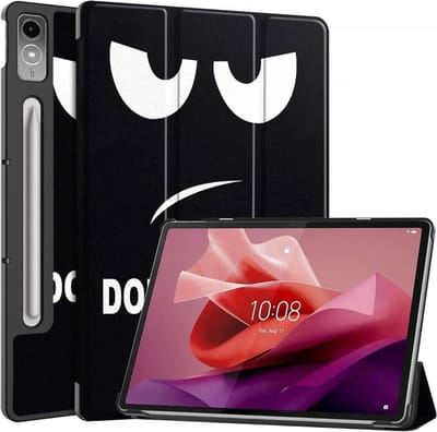 Tablet Hoes Geschikt voor Lenovo Tab P12 | Book Case met Standaard | Kunstlederen Beschermhoes | Tri-fold | Don't Touch Me