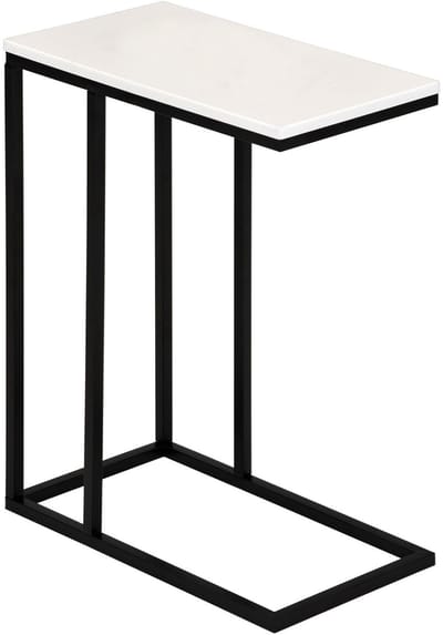 Bijzettafel DEBORA, rechthoekig, wit