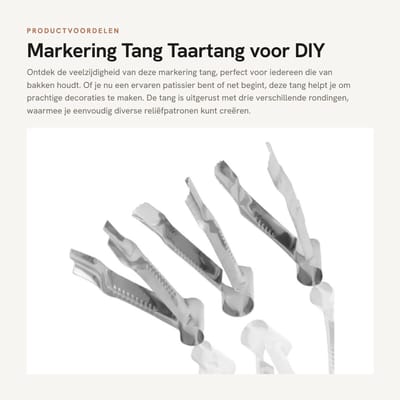 Dailygoods- Markering Tang Verstelbaar - Taartversiering - Decoratie Gereedschap - Multifunctioneel - Reliëfpatronen - Gemakkelijk te Gebruiken - Taartdecoratie
