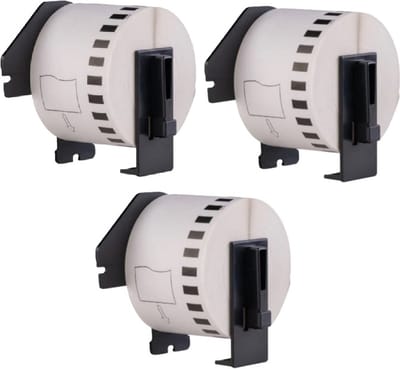 Label Tape Geschikt voor Brother DK-22212 | 62 mm x 15,24 m | Zwart op Wit - 3 stuks - Geschikt voor: QL-500 QL-550 QL-560 QL-570 QL-580N QL-650TD QL-1050N QL-1060N QL-700 QL-710W QL-720NW QL-800 QL-810W QL-820NW TD-2130N QL-600 QL-1100 QL-1110
