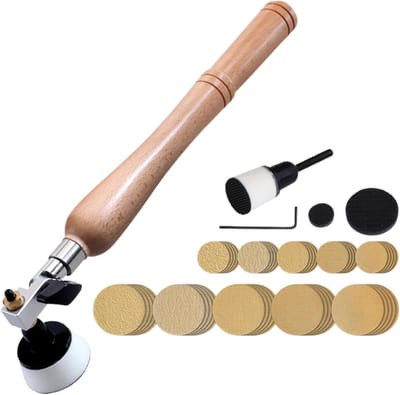 Kleine slijpmachine - Kommenslijper handmatig - Houtbewerking gladmaken - Lange hardhouten handgreep - 362 cm lengte - Niet gespecificeerd