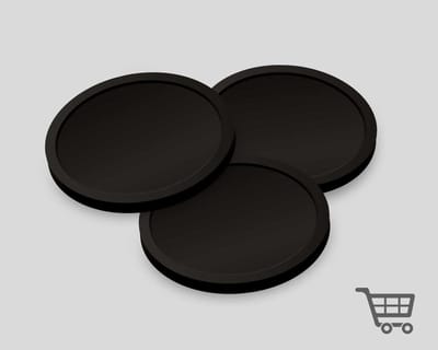 Blanco Winkelwagenmunten 23mm / Betaalmunten (per 250 stuks) - ZWART