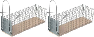 Nature Rattenval - 2x - diervriendelijk - vangkooi - 28 cm - muizenval - ongediertebestrijding