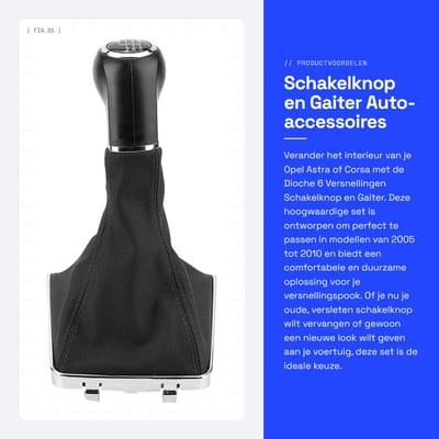 Dailygoods- Versnellingspook Hoes - Pookknop - Versnellingspook Knop - Universeel - 5/6 Versnellingen - Schokbestendig - Duurzaam Materiaal