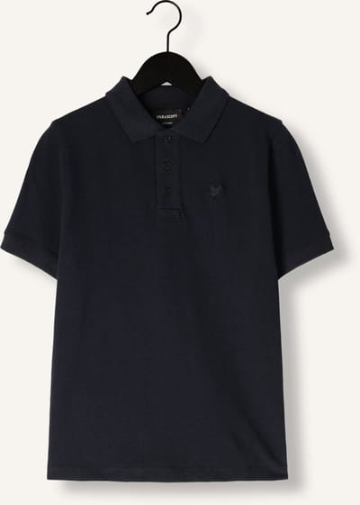 Lyle & Scott Linen Polo Shirt Polo's & T-shirts Jongens - Polo shirt - Donkerblauw - Maat 128/134