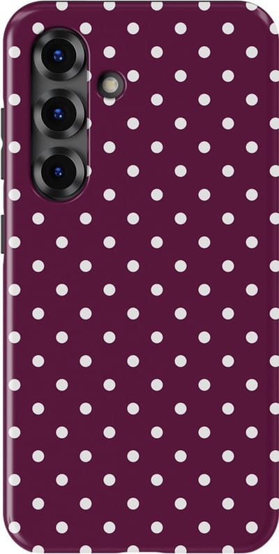 Polka Dots Hoesje Samsung Galaxy S25 FE | Geschikt Voor Mag | Stippen Design Backcover Samsung Galaxy S25 FE Purple Pop