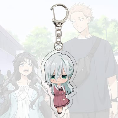 De Geurige Bloem Bloeit met Waardigheid 10CM Acryl chibi Sleutelhanger Figuren Rintaro Kaoruko Waguri Cosplay Model Bureau Decoratie Cadeau 6 cm white
