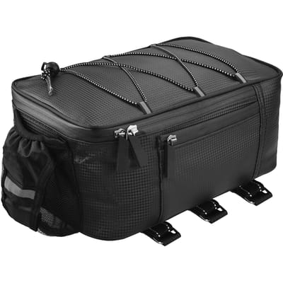 Sac de coffre de vélo avec housse de pluie imperméable Sac arrière de vélo Sac pour porte-bagages de vélo noir