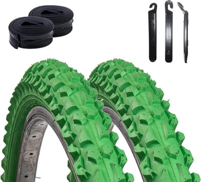 Fietsbanden Set - Fietsjas Binnenband - Mountainbike - Inclusief Binnenbanden - 24 x 2.125 Inch - Groen
