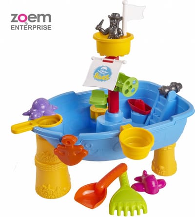 Zoem - Mini Zand en Watertafel Piratenschip 51x30,5cm - Waterspeelgoed - Strand - Buitenspeelgoed
