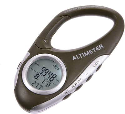 Digitale Hoogtemeter - Barometer Weerstation - Outdoor Activiteiten - Geïntegreerde Weersvoorspelling - 9 x 5 x 2 cm - Zwart