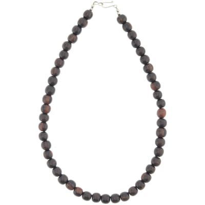 Behave – Houten kralenketting – Nikkelvrij – 50 cm – Geschenkzakje