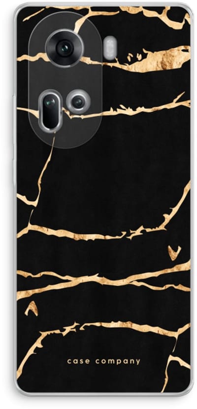 Case Company® - Hoesje geschikt voor Oppo Reno 11 hoesje - Gouden marmer - Soft Cover Telefoonhoesje - Bescherming aan alle Kanten en Schermrand