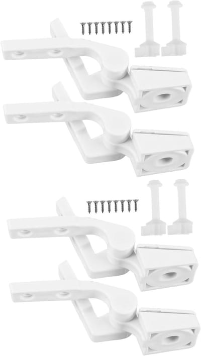 Toilet Scharnieren - Zitting Bevestiging - Toilet Reparatie - Universele Pasvorm - 2 Sets - Wit