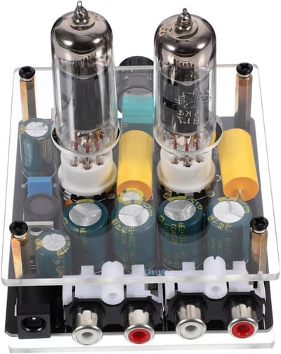 Stereo Buizenversterker - Phono Voorversterker - Muziek Luisteren - Hoge Geluidskwaliteit - 7.5 x 11 x 3.2 cm - Assorti
