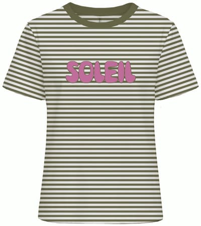 Only T-shirt Onlamira S/s Reg Stripe Tee Cs Jrs 15393602 Cloud Dancer/sphagnum P Dames Maat - S