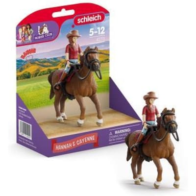 Schleich Horse Club Hannah en Cayenne speelfiguur - 8,2 x 15,5 x 18 cm, meerkleurig