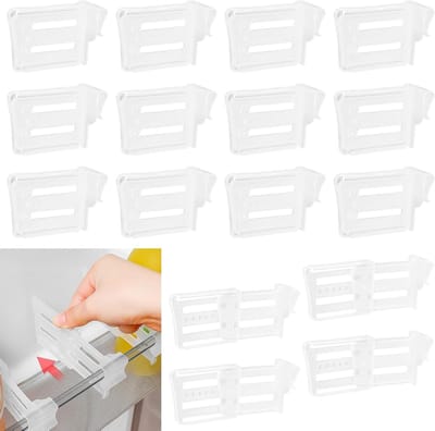 Organiseer je koelkast met 16-delige set, verstelbare scheiders, flessenhouder en specerijseparator voor optimale ruimtebesparing