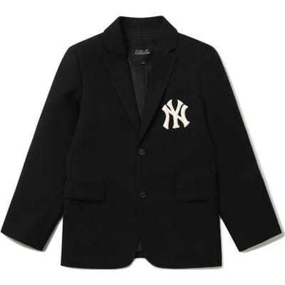 MLB New York Yankees Effen Kleur Enkele Rij Knopen Pak Uniseks Pakken Zwart 31JK01111-50L M black
