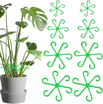 longziming Set van 8 Plantensteunen - Steun voor Monstera, Klimplanten en Stengelhouder - Plantenringen voor Trellis - Steun voor Stengels en Takken(5.8 cm, 7.5cm, 10.5 cm, 12.5 cm)