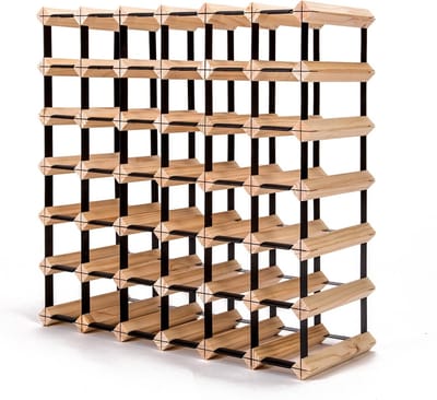 SMH LINE® Wijnrek - 42 flessen - Traditional Wijnrek - Metaal en Hout