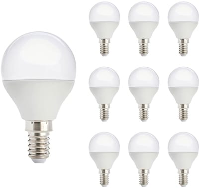 Kobi LED Lamp Mini Bolvorm E14 7W - 600lm - 3000K - 230V - Voor Wandlamp, Kroonluchter of Bedlamp - 10 stuks