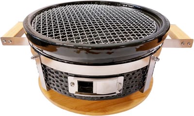 Outr Braza Tafelgrill - rond rooster met 30 cm grilloppervlakte - 2 handvaten