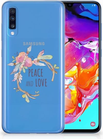 Samsung Galaxy A70 Telefoonhoesje met Naam Boho Text