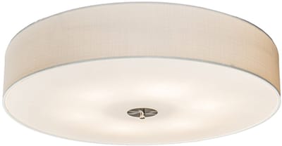 QAZQA Drum 70 - Plafondlamp met lampenkap - 6 lichts - wit