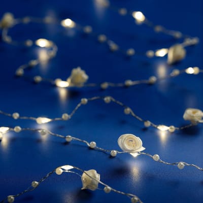 Micro LED string met roosjes - 190 cm lang - 20 LED's