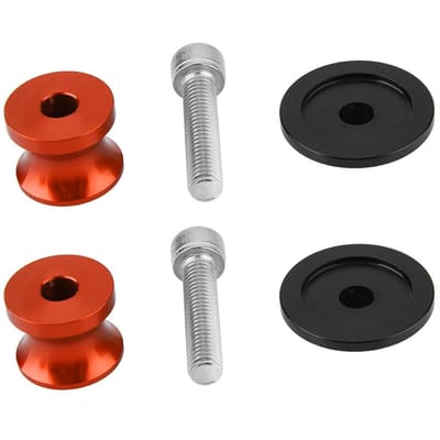 2 stuks 10 mm Motor CNC Achterstandaard Swingarm Bobbins Stand Swingarm Bobbins (Oranje) oranje