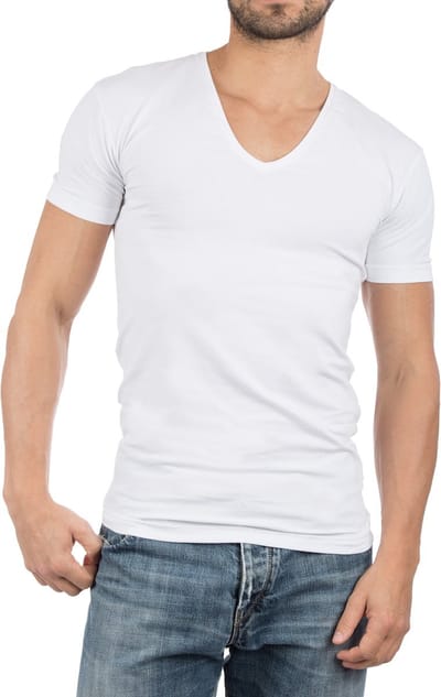 Alan Red T-Shirt Extra Diepe V-Hals Stretch - Maat M - Heren - T-shirt basis