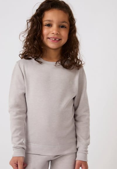 Damart - T-shirt fleece Thermolactyl Sensitive - Kinderen - Beige - 8 JAAR