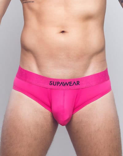 SUPAWEAR Neon Brief Neon Pink - MAAT S - Heren Ondergoed - Slip voor Man - Mannen Brief