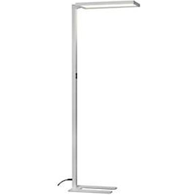 SLV Werklamp LED vloerlamp, touch dimmer, 7600 lumen, 79 W, 200-240 V, PIR sensor, vaste LED's, L 692 x B 310 x H 1950 mm, zilver
