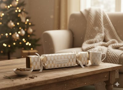 Balsam & Amber Cracker Giftset – 3 Luxe Sojakaarsen – Handgegoten & Natuurlijke Geurcadeaus
