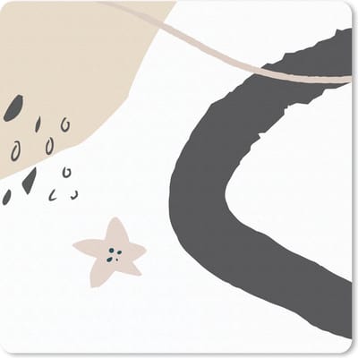 Muismat 20x20 cm - Mousepad Zomer - Abstract - Ster - Muismatten