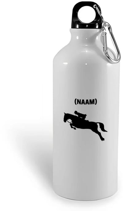 Hacebo® - Paardrijden met eigen naam waterfles - Paardrijden - Paardrijder - Sport - water fles - 400ML
