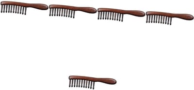 Krulkam Set - Houten Kam - Haar Ontklitten - Brede Tanden - 20 cm Lengte - Natuurlijk Hout