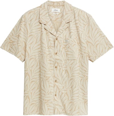 s.Oliver  Shirts Beige Taglia: M | Camicie Casual Outlet | Uomo | Marrone