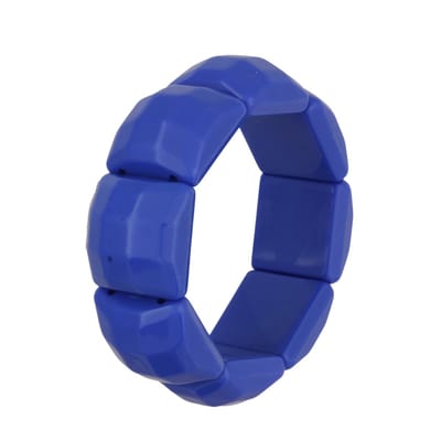 Behave - Rekarmband - Dames - Elastisch - Kunststof - 16 cm - Blauw - Trendy & Comfortabel - Inclusief Geschenkzakje