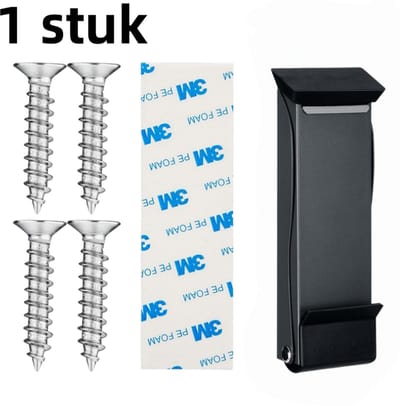 1 stuk - Deurstopper - Deurstopper zonder perforatie, antibotsingsdeurblokkering - zwart