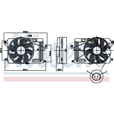 Koelventilatorwiel, motorkoeling NISSENS 85917