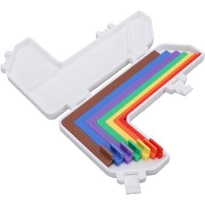 7 pièces Guides d'alignement pour loisirs créatifs en papier Guides d'alignement pour scrapbooking codés par couleur Outil avec étui de rangement pour fabrication de cartes DIY