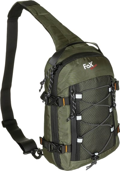 Fox outdoor One strap rugzak / sling bag compact 5L, olijfgroen