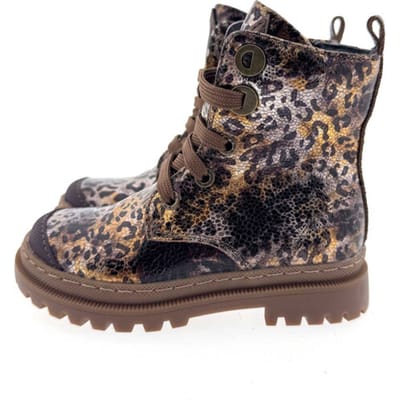 Shoesme metallic-bronzen bikerboot